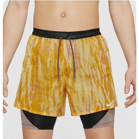 nike flex stride yellow